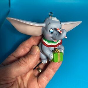 Vintage Grolier Disney "Christmas Magic" Dumbo ornament (missing hat)